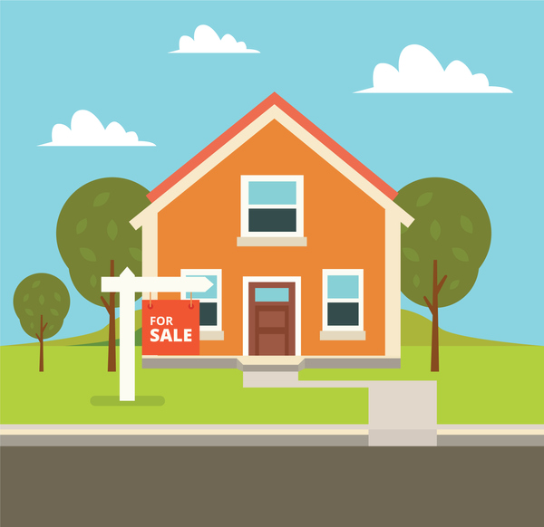 For Sale House Illustration